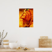 Geestelijke gezondheid verdriet Waterverf schilder Poster (Keuken)