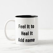 Geestelijke gezondheid Voel het om te genezen IT-t Tweekleurige Koffiemok (Links)