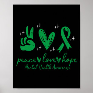 Geestelijke Gezondheid Vrede Liefde Hoop Bewustzij Poster