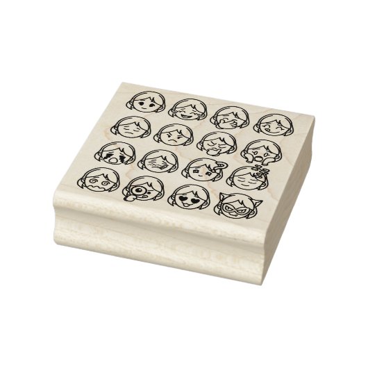 Geestelijke gezondheid, Vrouwen Stemmingsemoji's,  Rubberstempel (Stempel)