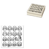 Geestelijke gezondheid, Vrouwen Stemmingsemoji's,  Rubberstempel (Gestempeld)