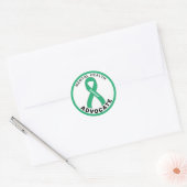 Geestelijke gezondheid Warrior Ribbon White Round  Ronde Sticker (Envelop)