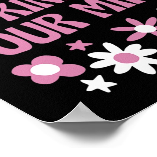 Geestelijke gezondheid wees op uw gedachten 1 poster (Hoek)