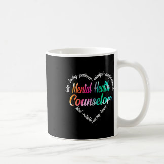 Geestelijke gezondheidsadviseur Heart Word Cloud W Koffiemok