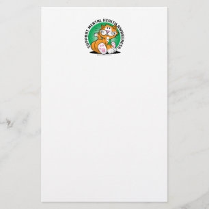 Geestelijke gezondheidscatroon briefpapier
