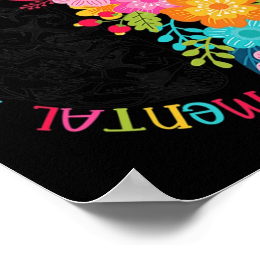 Geestelijke gezondheidskwesties Bloemen verspreide Poster (Hoek)