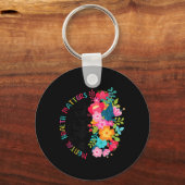 Geestelijke gezondheidskwesties Bloemen verspreide Sleutelhanger (Voorkant)