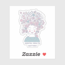 Geestelijke gezondheidskwesties | Bloemenvrouw Fra Sticker