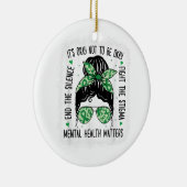 Geestelijke gezondheidskwesties Bun Mental Health  Keramisch Ornament (Rechts)