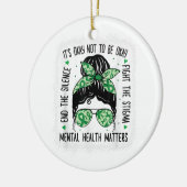 Geestelijke gezondheidskwesties Bun Mental Health  Keramisch Ornament (Links)