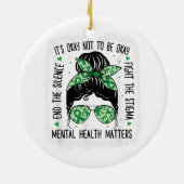 Geestelijke gezondheidskwesties Bun Mental Health  Keramisch Ornament (Achterkant)