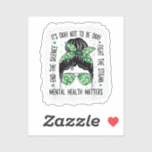 Geestelijke gezondheidskwesties Bun Mental Health  Sticker (Vel)