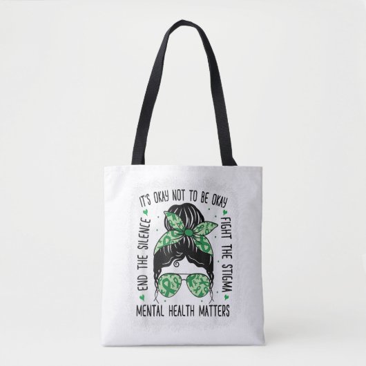 Geestelijke gezondheidskwesties Bun Mental Health  Tote Bag (Voorkant)
