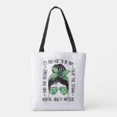 Geestelijke gezondheidskwesties Bun Mental Health  Tote Bag (Achterkant)