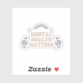 Geestelijke gezondheidskwesties | Groovy Rainbow F Sticker