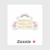 Geestelijke gezondheidskwesties | Groovy Rainbow P Sticker (Vel)