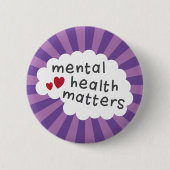 Geestelijke gezondheidskwesties pinback badge ronde button 5,7 cm (Voorkant)