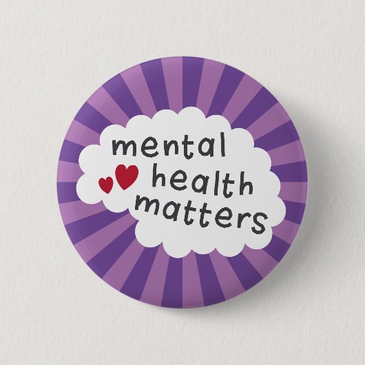 Geestelijke gezondheidskwesties pinback badge ronde button 5,7 cm (Voorkant)