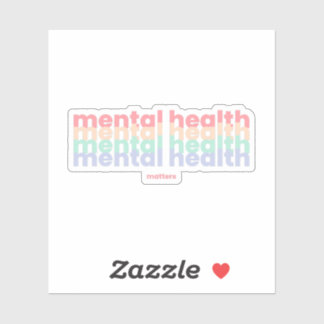 Geestelijke gezondheidskwesties | Poppins Pastel R Sticker