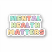 Geestelijke gezondheidskwesties | Quote Koni Peach Sticker (Voorkant)