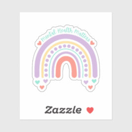 Geestelijke gezondheidskwesties | Regenboog perzik Sticker