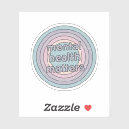 Geestelijke gezondheidskwesties | Retro Circle Fra Sticker