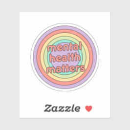 Geestelijke gezondheidskwesties | Retro Circle Pea Sticker