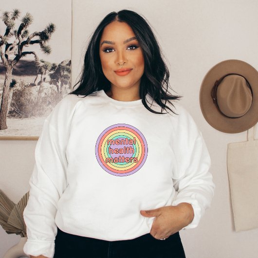 Geestelijke gezondheidskwesties | Retro Circle Pea Trui