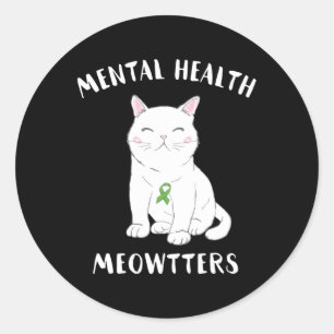 Geestelijke gezondheidsproblemen beëindigen het st ronde sticker