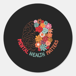 Geestelijke gezondheidsproblemen beëindigen het st ronde sticker