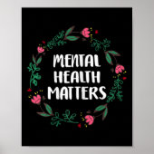 Geestelijke gezondheidsproblemen Bewustzijn Zelfmo Poster (Voorkant)