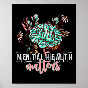 Geestelijke gezondheidsproblemen Bloem Geest Herse Poster