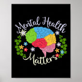 Geestelijke gezondheidsproblemen Gift Human Brain  Poster (Voorkant)
