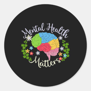 Geestelijke gezondheidsproblemen Gift Human Brain Ronde Sticker