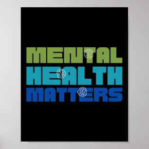 Geestelijke gezondheidsproblemen Groen voor geeste Poster