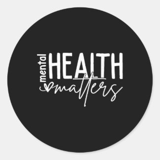 Geestelijke gezondheidsproblemen Hart Liefde Bewus Ronde Sticker