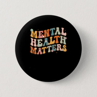 Geestelijke gezondheidsproblemen Menselijk brein Z Ronde Button 5,7 Cm