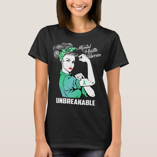 Geestelijke gezondheidsproblemen onbreekbaar t-shirt (Voorkant)