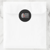 Geestelijke gezondheidsproblemen ronde sticker (Tas)