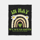 Geestelijke gezondheidsproblemen We Draag groene g Fleece Deken (Voorkant)