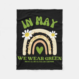 Geestelijke gezondheidsproblemen We Draag groene g Fleece Deken