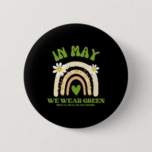 Geestelijke gezondheidsproblemen We Draag groene g Ronde Button 5,7 Cm