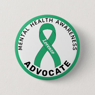 Geestelijke gezondheidsvoorlichting Advocate White Ronde Button 5,7 Cm