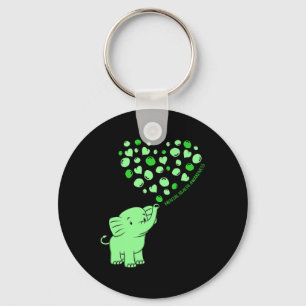 Geestelijke gezondheidsvoorlichting Elephant Heart Sleutelhanger