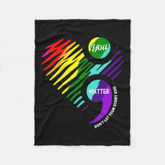 Geestelijke gezondheidsvoorlichting fleece deken