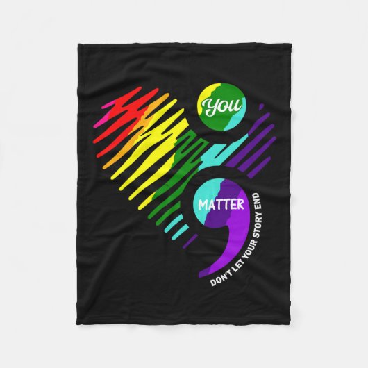 Geestelijke gezondheidsvoorlichting fleece deken (Voorkant)