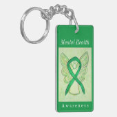 Geestelijke gezondheidsvoorlichting Ribbon Angel A Sleutelhanger (Voorkant Links)