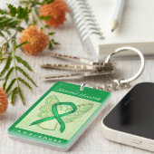 Geestelijke gezondheidsvoorlichting Ribbon Angel A Sleutelhanger (Voorkant Rechts)