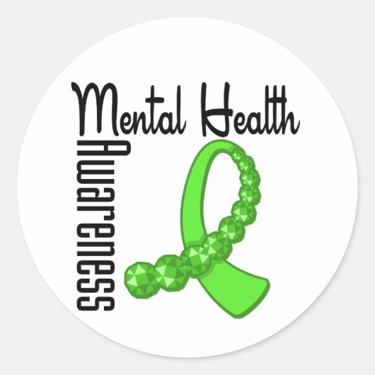 Geestelijke gezondheidsvoorlichting ronde sticker (Voorkant)