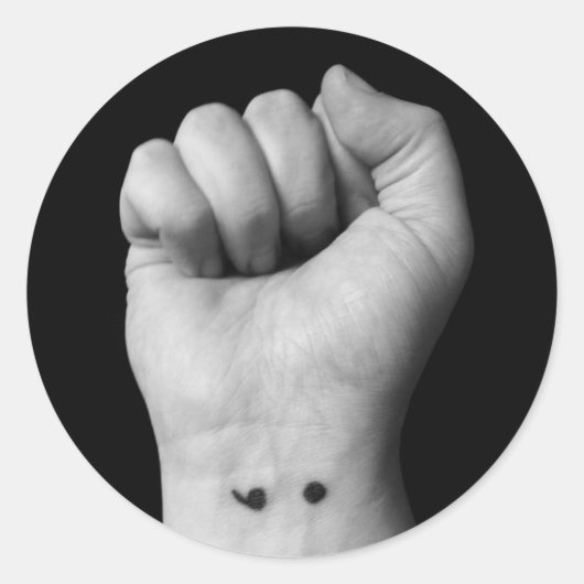 Geestelijke gezondheidsvoorlichting ronde sticker (Voorkant)